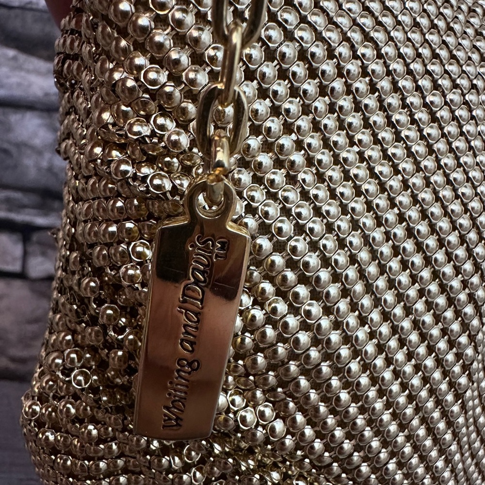 Vintage Whiting and Davis Gold Mesh Evening Bag - Picture 3 of 6